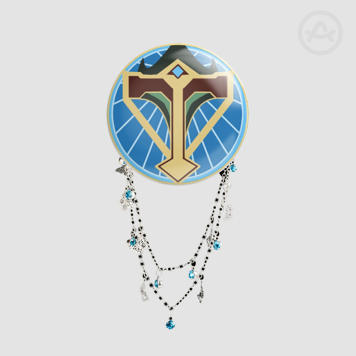 Jayvik HexTalis House Round Badge With Chains