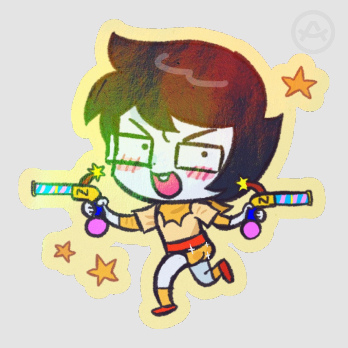 Jake English holographic sticker