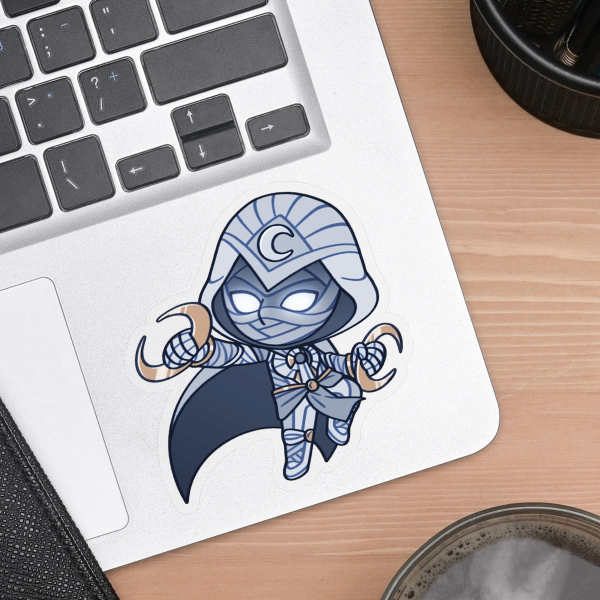 Moon Knight - Clear PET Vinyl Die Cut Stickers