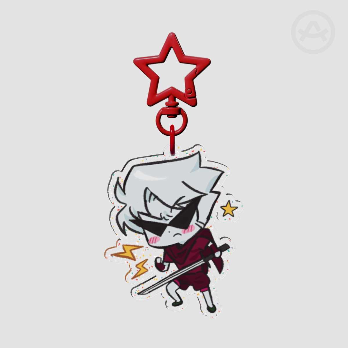 Dirk Strider glitter keychain