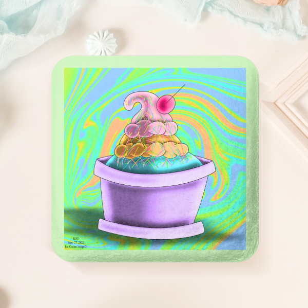 Ice Cream Image 2 Square Plush Badges