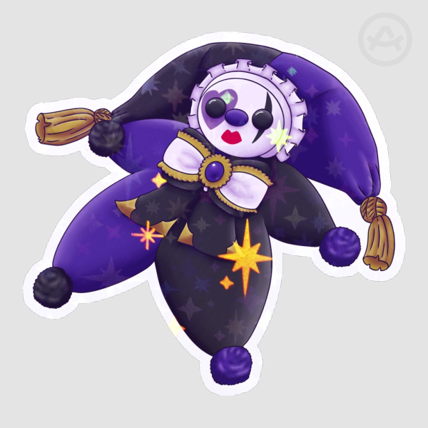 Clyde the jester ( doll form edition ) sticker