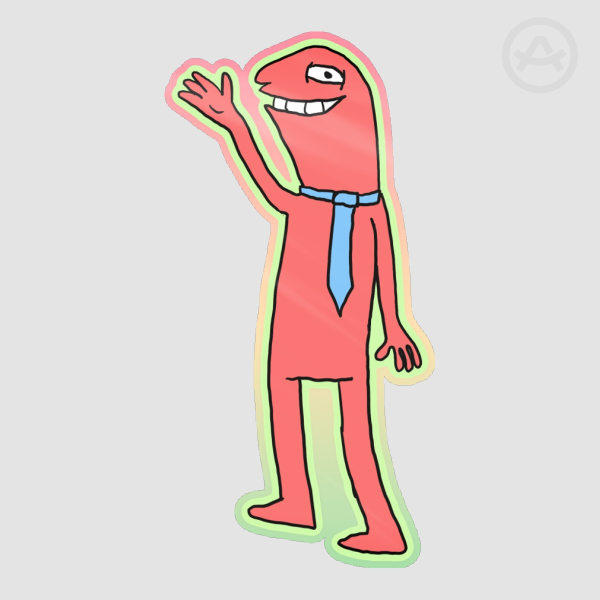 Allan Smiling Friends Die Cut Sticker