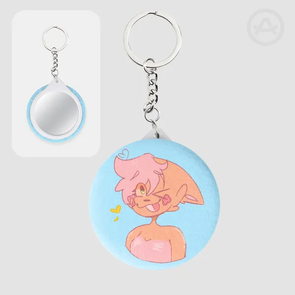 ⭐️Andreea the lynx first design Plush Badge Mirror Keychain⭐️