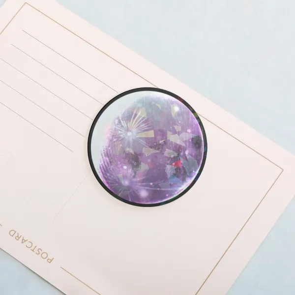 Purple Moon Mini Button Pin