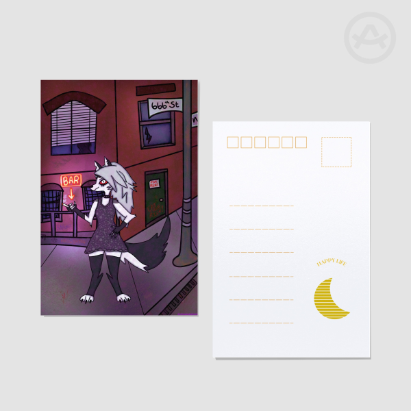 Loona's Night Out Postcard