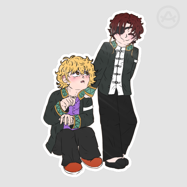 Nirei Akihiko and Suo Hayato (Wind Breaker) Sticker
