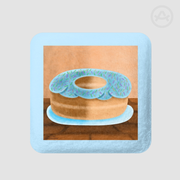 Realistic Donut Image Square Plush Badges