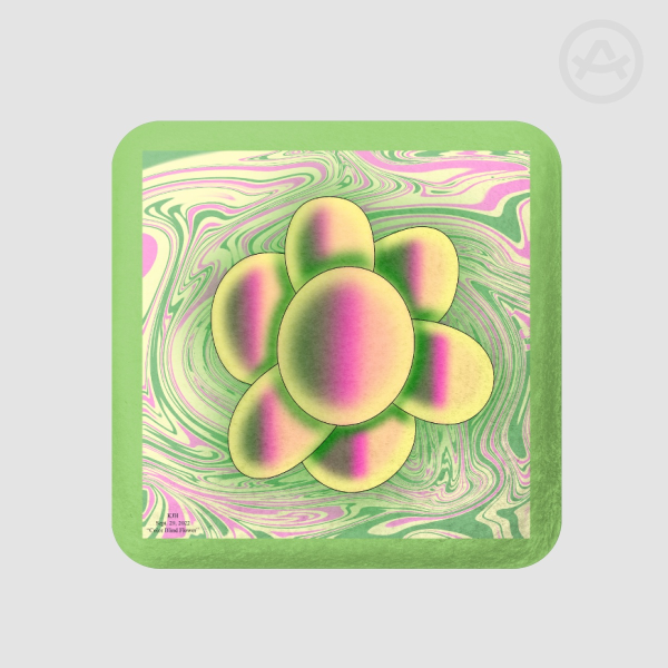 Color Blind Flower Square Plush Badges