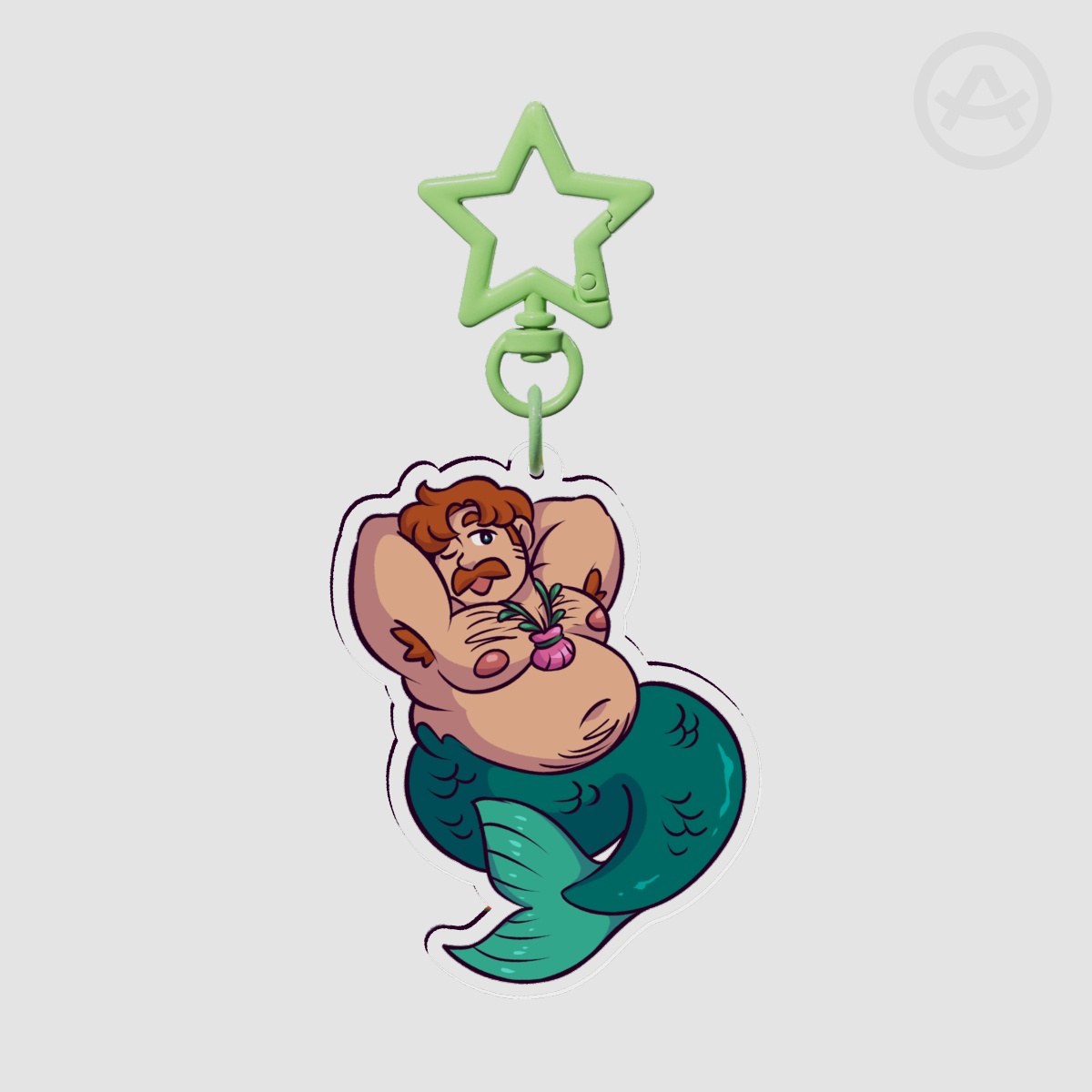 Acrylic Keychain - Green Merman