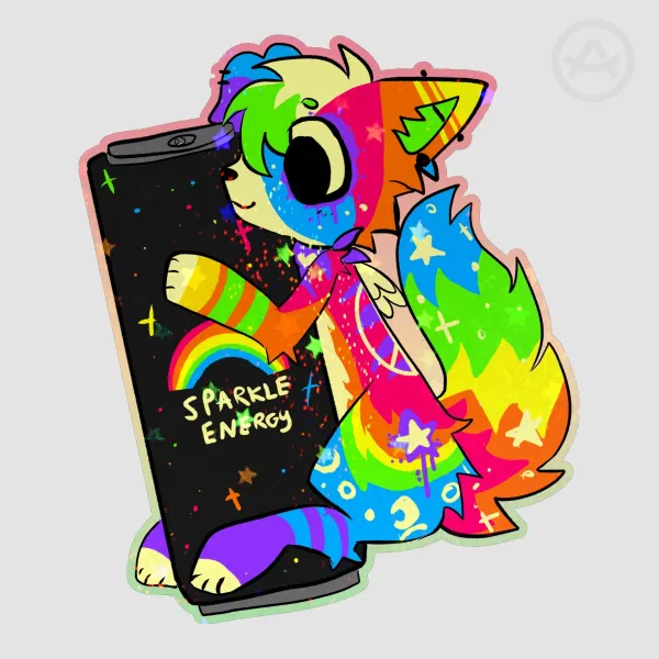 Sparkledog Energy Glitter Stickers