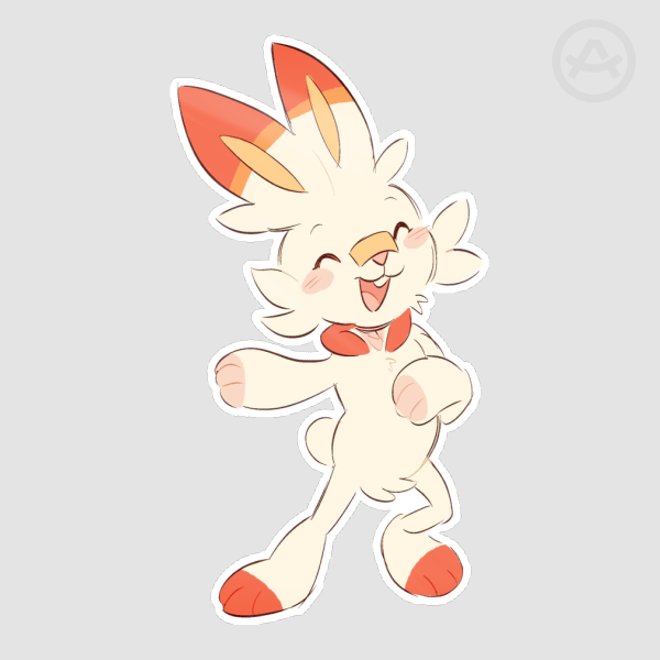 Scorbunny Die Cut Sticker
