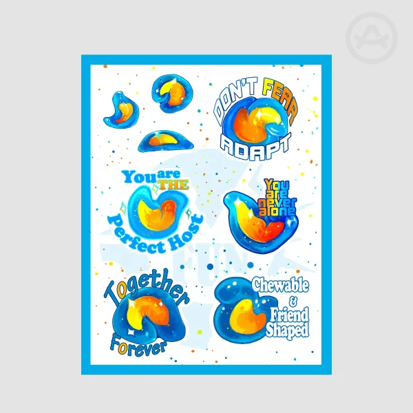 Worm Director Sticker Sheet