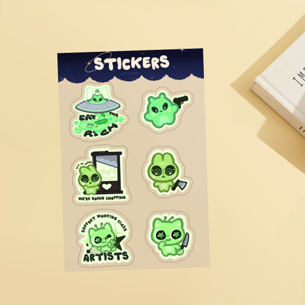 Alien Glorp Creatures Stickers