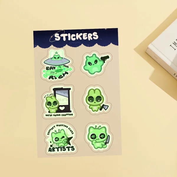 Alien Glorp Creatures Stickers