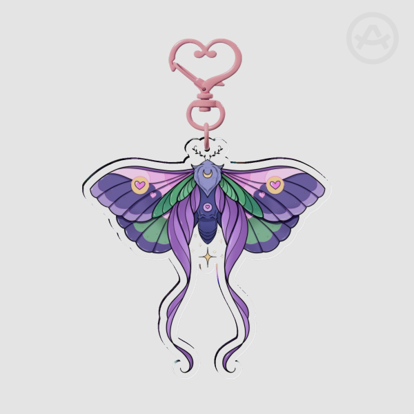 Moth Acrylic Keychain