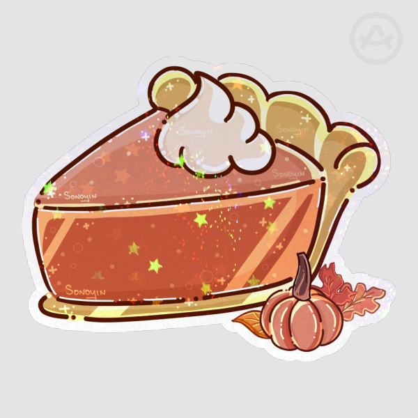 Pumpkin Pie Holographic Sticker