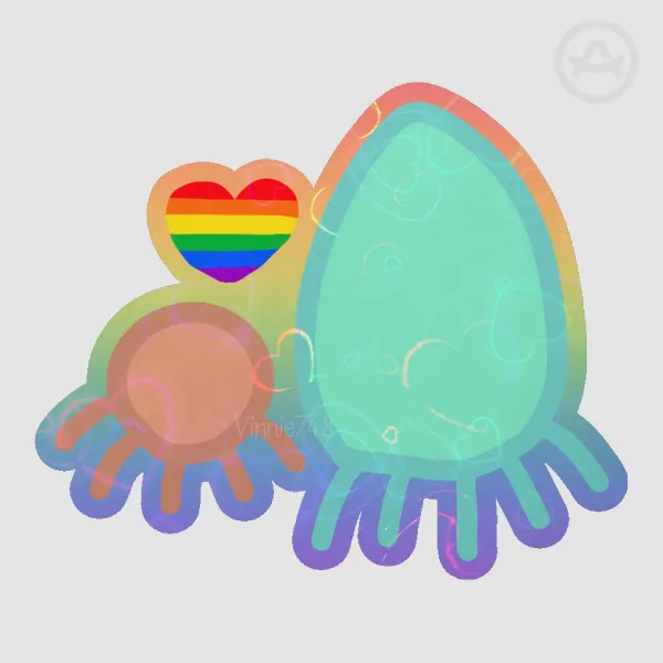 Rocky and Adrian Holo Doodle Sticker