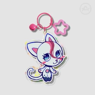 popcat Broken Glass Acrylic Keychains