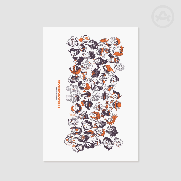 Overwatch Icons (55 Heroes) A4 Print