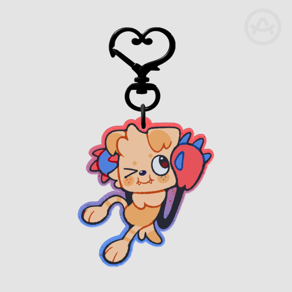 Goob Puppy Glitter Keychain