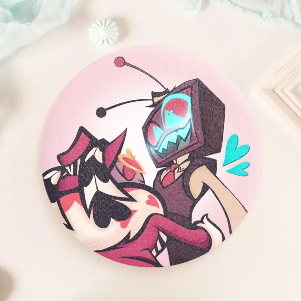 Past staticmoth plush badge