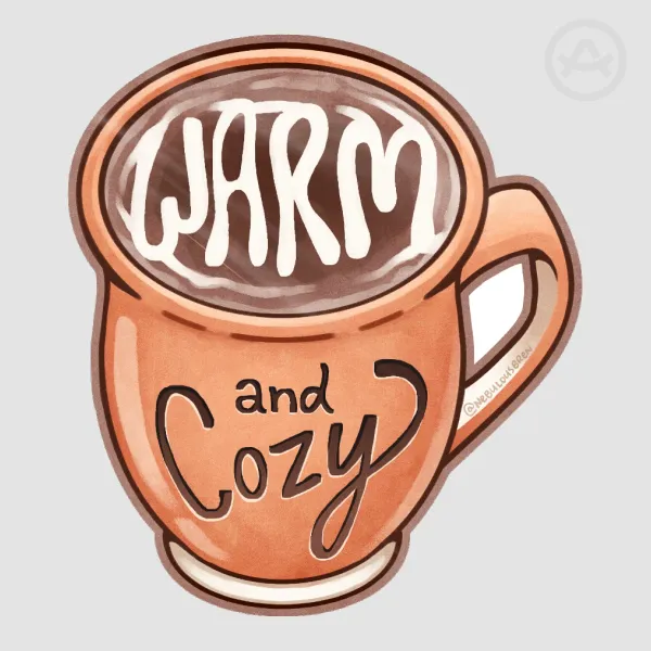 Warm and Cozy Mug Sticker