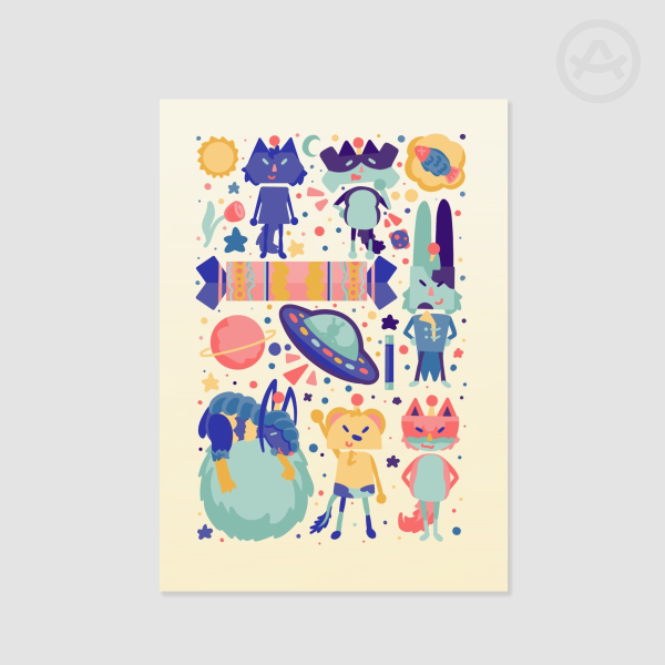 Cozy Cosmos Crew Poster - Light Mode