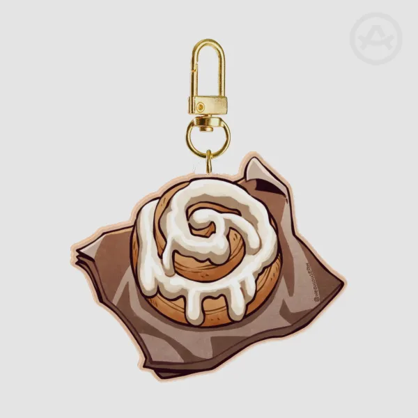 Cinnamon Bun Keychain