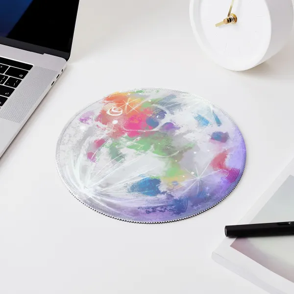 Colorful Moon Mouse Pad