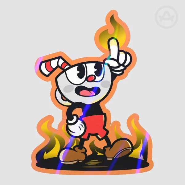 It's a Knockout - Cuphead Die Cut Sticker