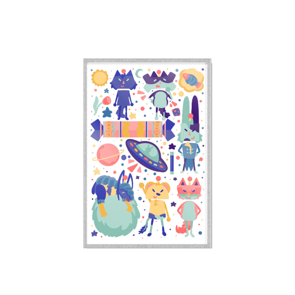 Cozy Cosmos Crew Acrylic Art Board