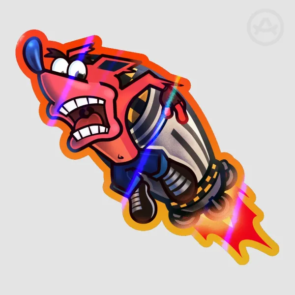 Crashin' Into Space - Die Cut Sticker