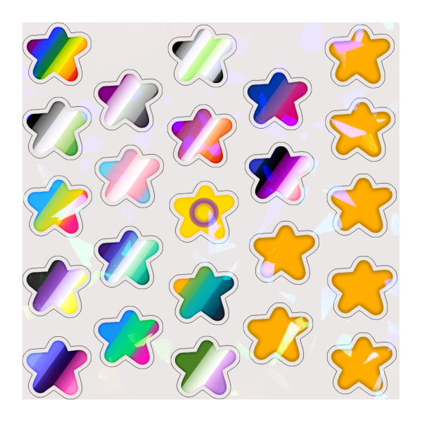 Pride Stars - Sticker Sheet - Holographic