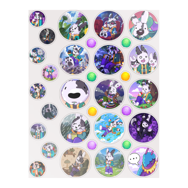 So Many Cards - Sticker Sheet - Glossy