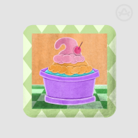 Realistic Ice Cream Square Plush Badges