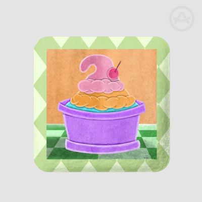 Realistic Ice Cream Square Plush Badges