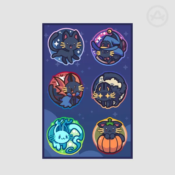 Spookitty Costumes Sticker Sheet