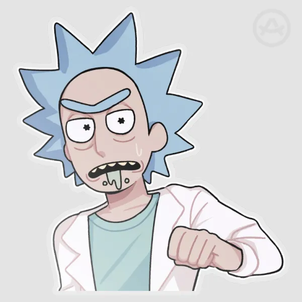 Rick C-137 Clear Sticker
