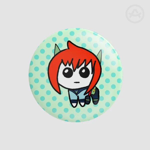 Rikka Z Yippie Button Pin