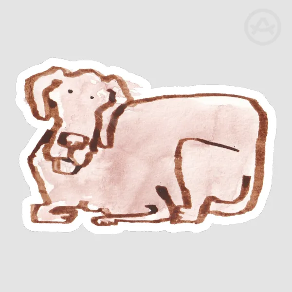 Yellow Dog Sticker