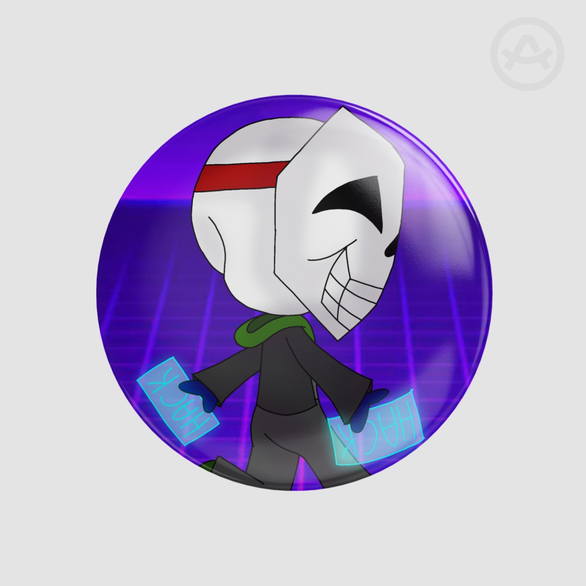 Past Hacker Sans Round Badge (Button Pins)