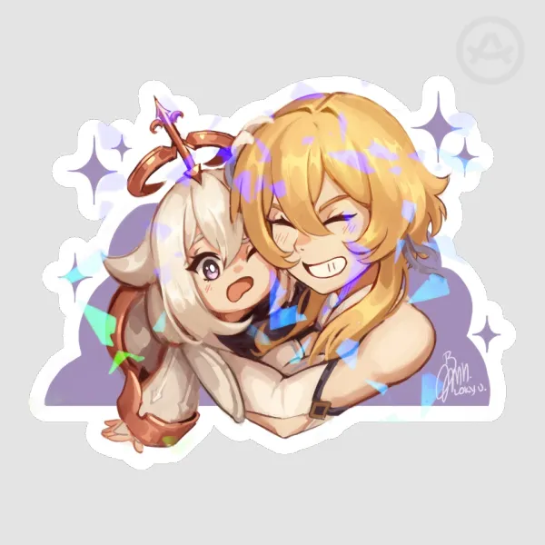 Lumine and Paimon Sticker