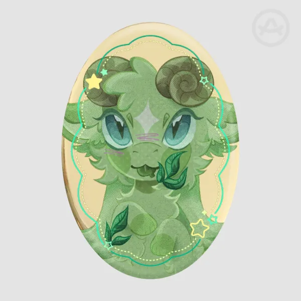 Liucha Dragon. Oval Holographic Badges