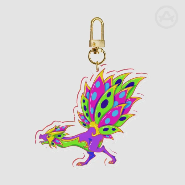 Carnival Dragon Acrylic Keychain