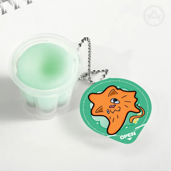Jelly Cat - Squishy Pudding Jelly Keychain
