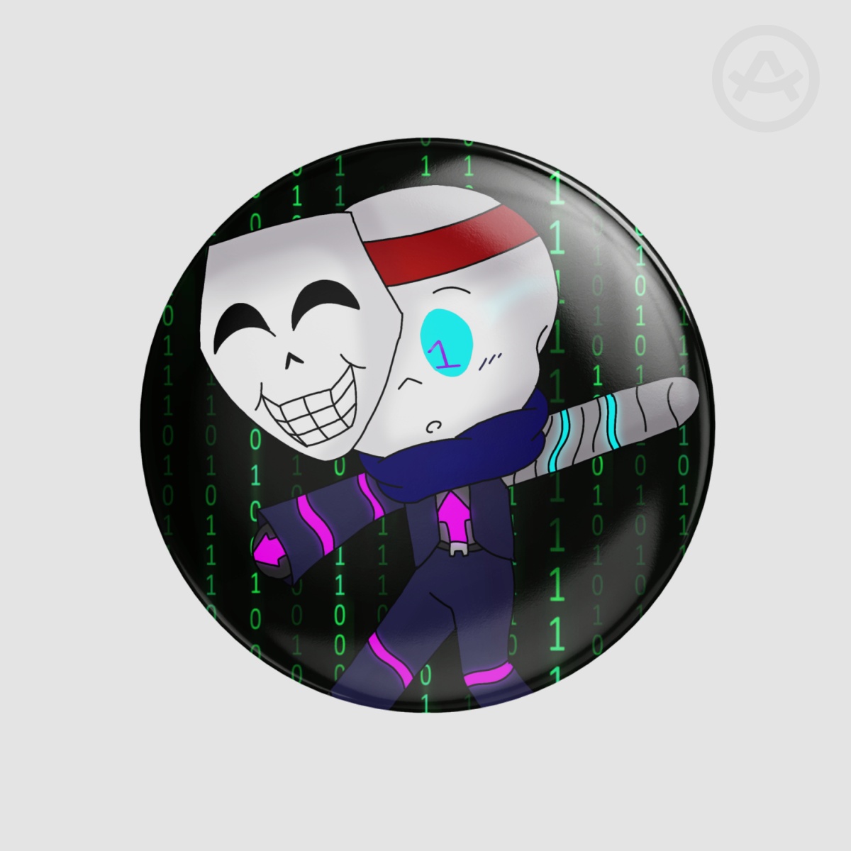 Hacker Sans Round Badge (Button Pins)