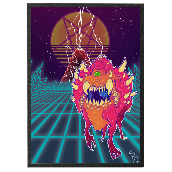 Vaporwave Cacodemon Art Board