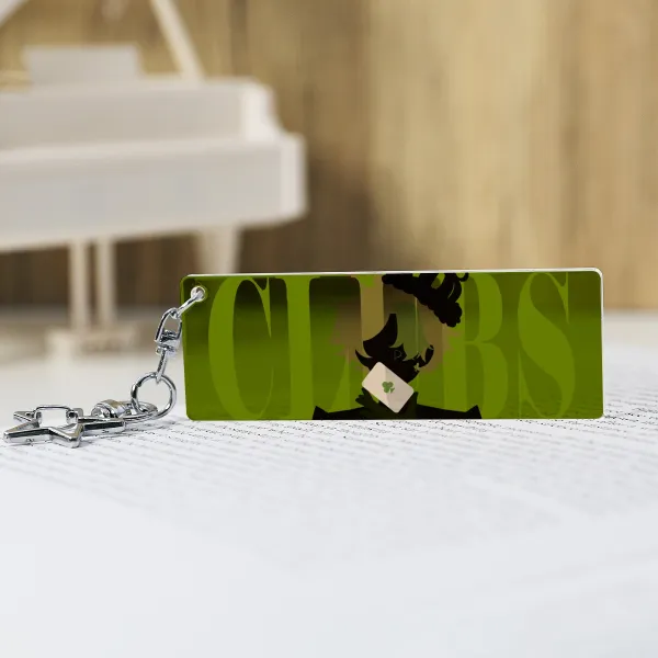 Rowan Clover Elwood Acrylic Bookmark Keychain