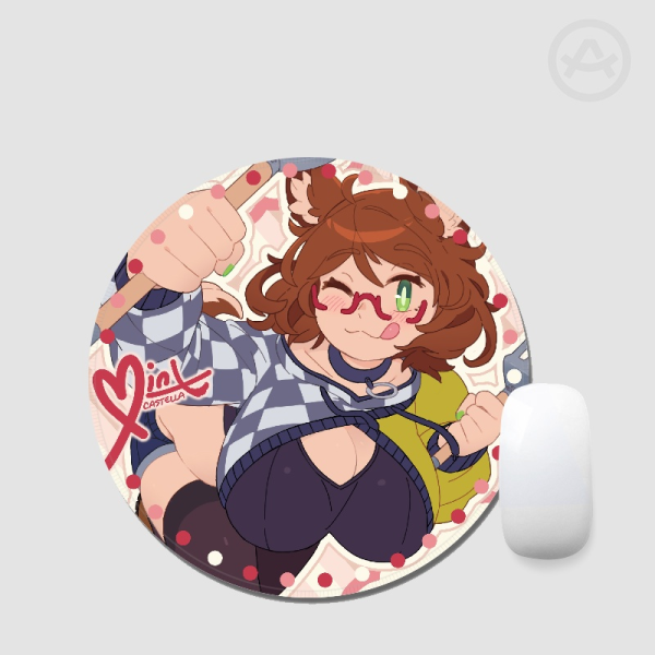 Mint Castella Round Mouse Pad
